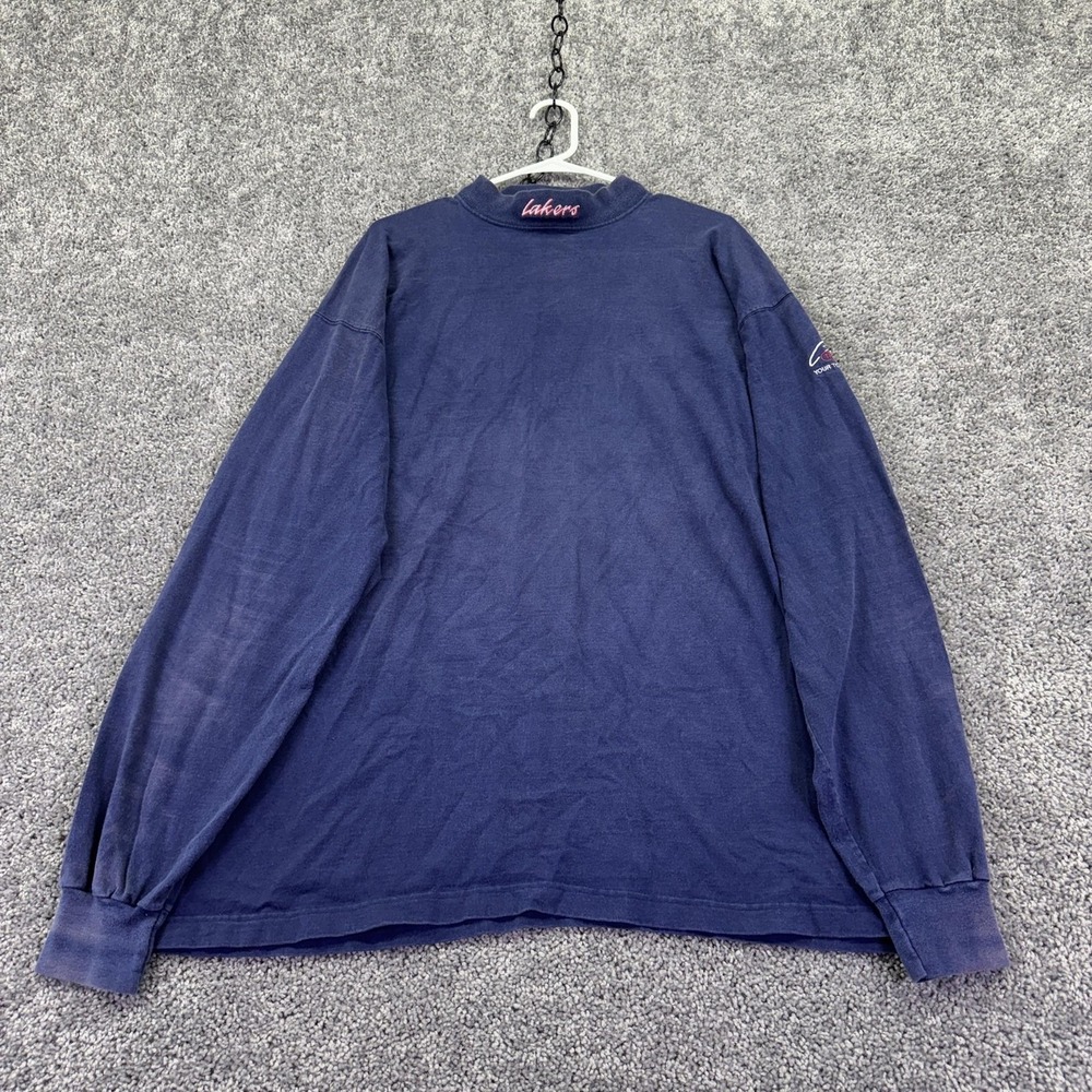 Vtg Fruit Of The Loom Shirt Mens XXL Blue Mock Neck Clearwater Travel